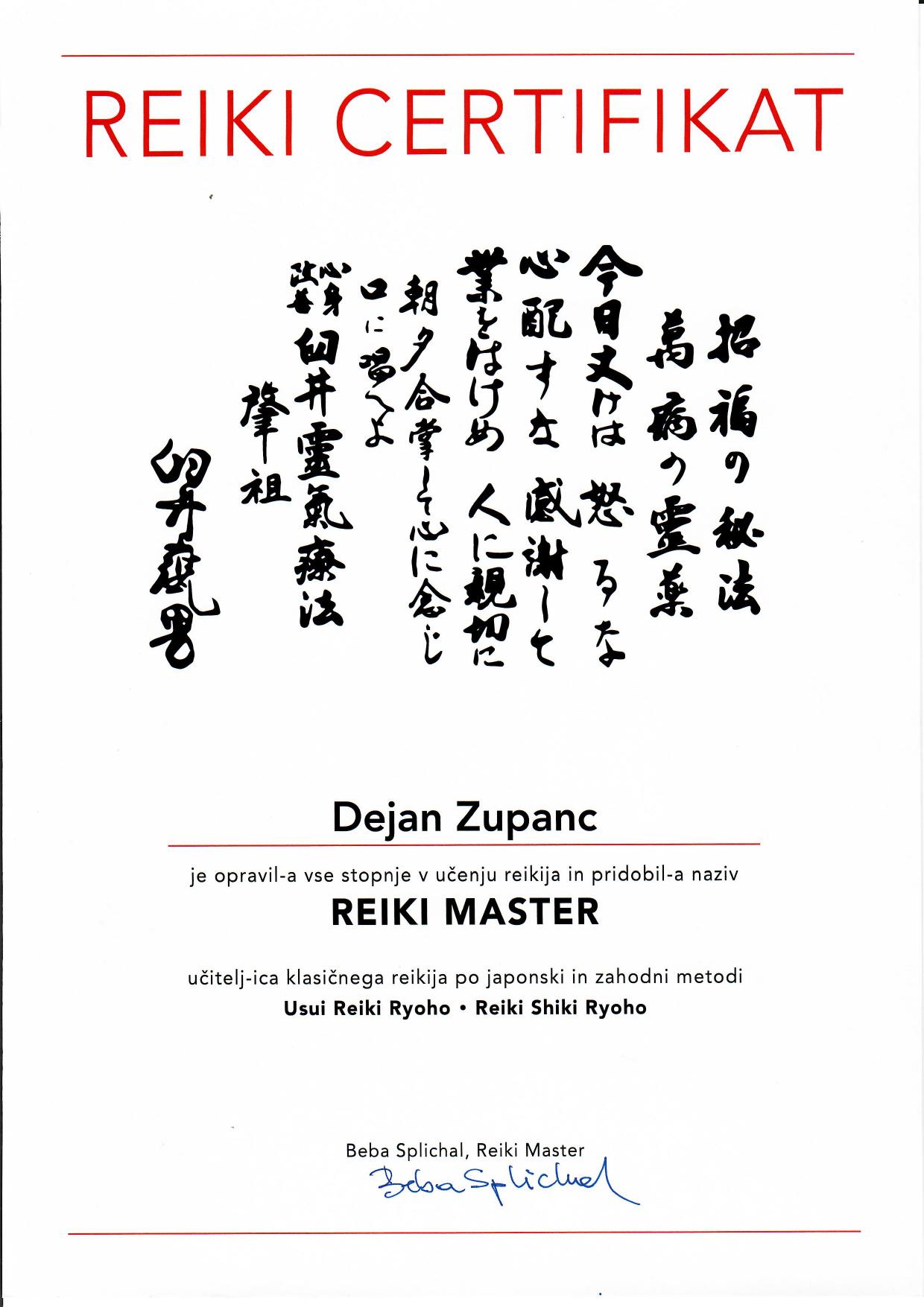 Diploma — Reiki Master